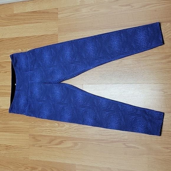 Tuff Athletic Women’s Blue Ankle Zipper Leggings small - Picture 1 of 6